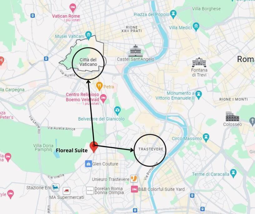 Vaticano/Trastevere Floreal Suite Řím Exteriér fotografie